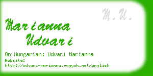 marianna udvari business card